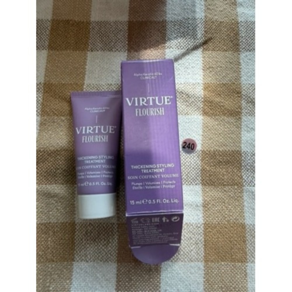 Virtue Flourish Thickening Styling Treatment 0.5 fl oz Travel Size New in Box